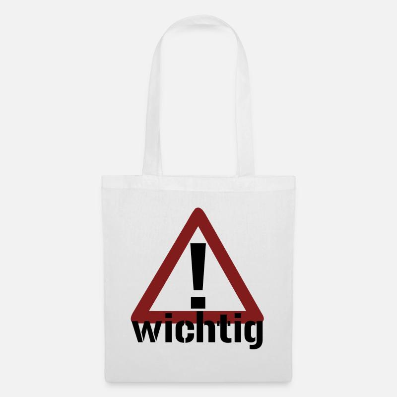Achtung! Wichtig! - Stoffbeutel - Weiß