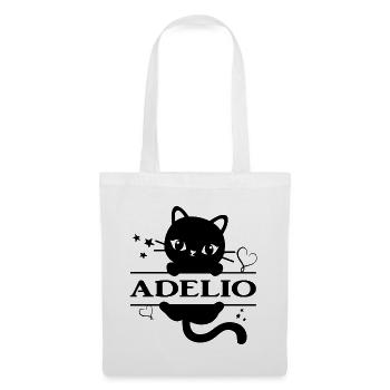 t-shirt Adelio chat t-shirt cadeau idée cadeau - Sac en tissu - blanc - Devant