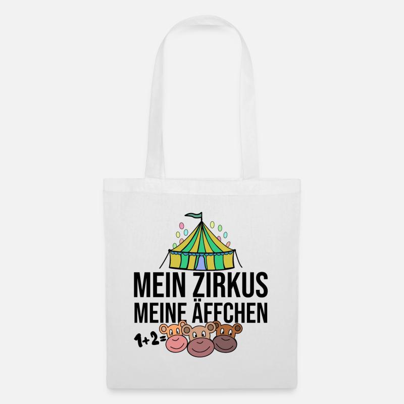 Mein Zirkus, Meine Äffchen - Stoffbeutel - Weiß