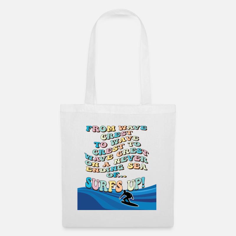 From Wave Crest to Wave Crest Version 2 - Tote Bag - white