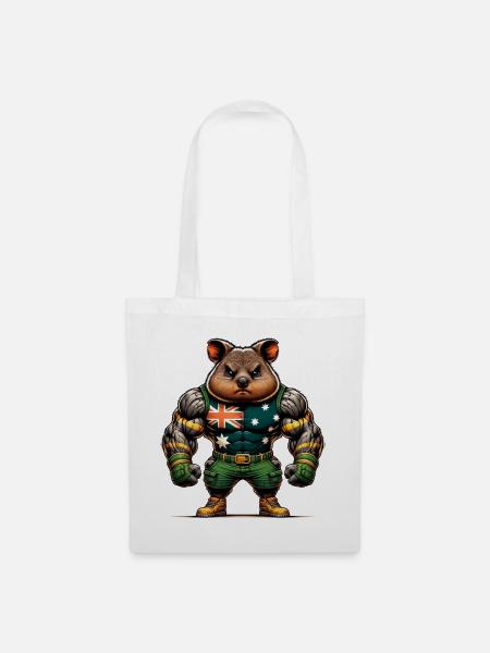 Quokka Australien Kämpfer Design - Stoffbeutel - Weiß