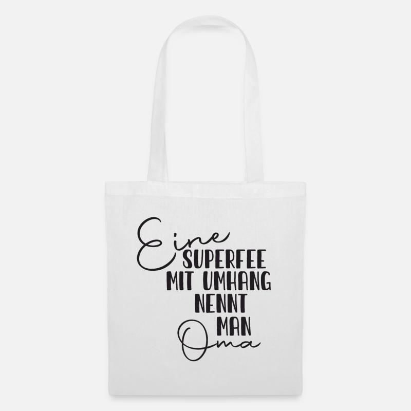 Oma Superfee Spruch - Stoffbeutel - Weiß