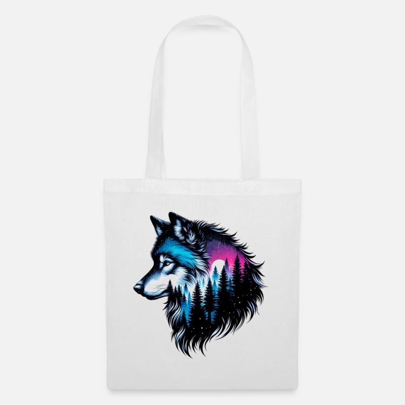 Wolf - Stoffbeutel - Weiß