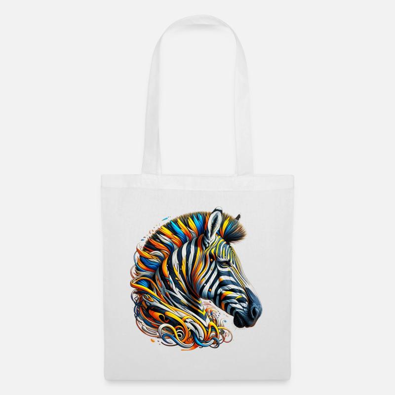 Zebra - Stoffbeutel - Weiß
