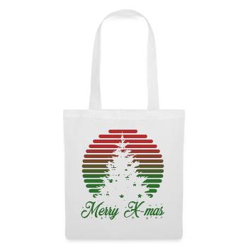 Merry X-mas - Stoffbeutel - Weiß - Vorne