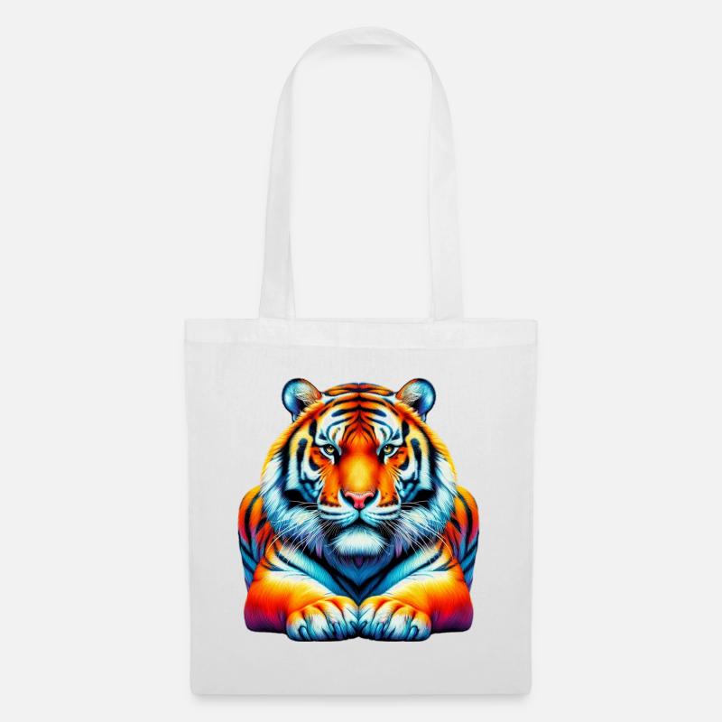 Tiger - Stoffbeutel - Weiß