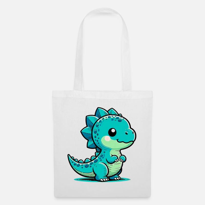 Dinosaurier - Stoffbeutel - Weiß