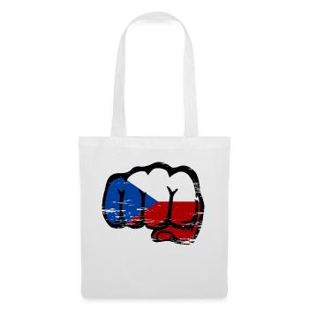 Drapeau de la République tchèque utilisé - Sac en tissu - blanc - Devant