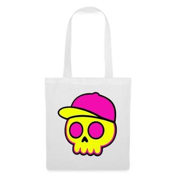 Neon Skull Cap Design - Tote Bag - white - Front
