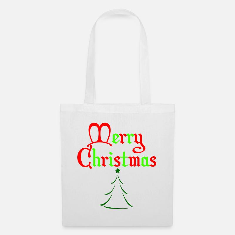 Merry Christmas Gothic Tree - Tote Bag - white