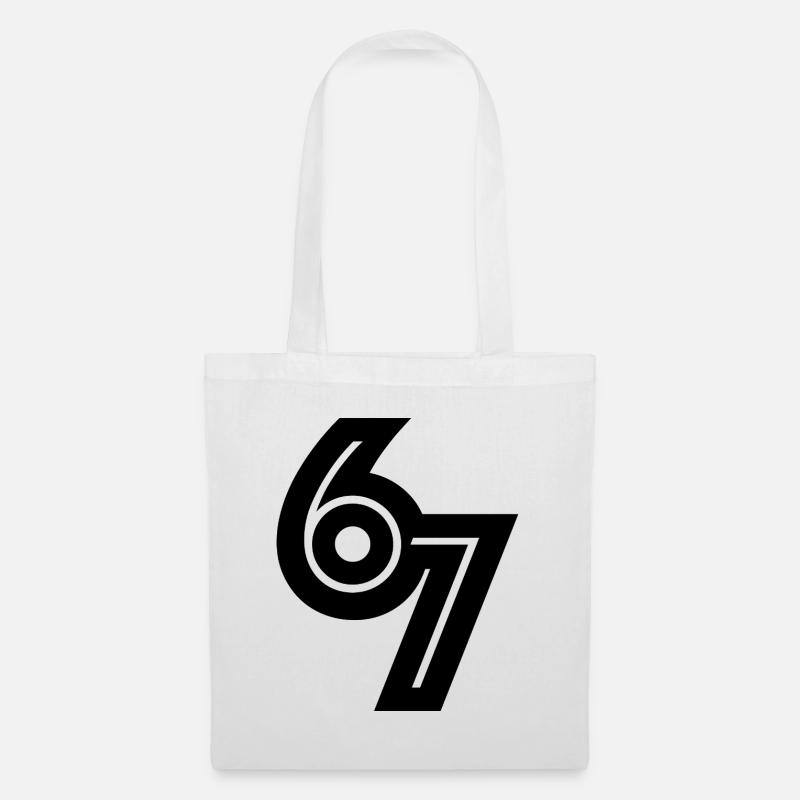 67 black - Tote Bag - white