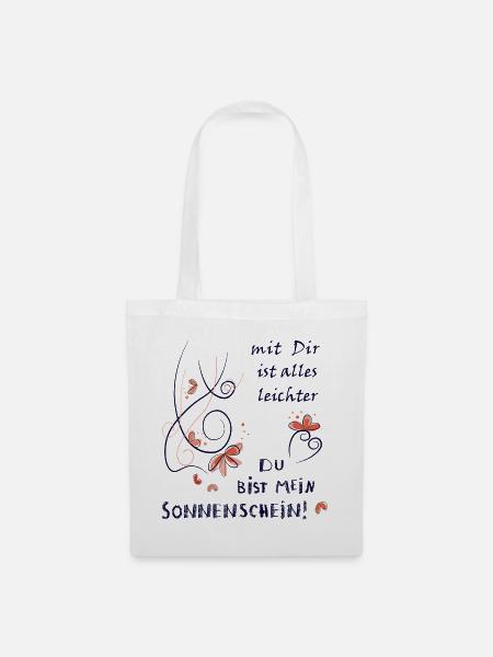 du bist mein Sonnenschein - Stoffbeutel - Weiß