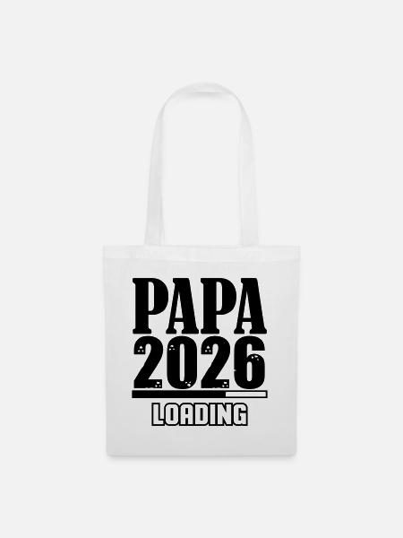 Papa 2026 Loading - Stoffbeutel - Weiß