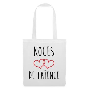 earthenware wedding 9 years of marriage - Tote Bag - white - Front