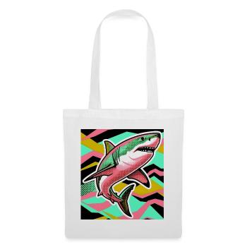 Requin - Sac en tissu - blanc - Devant