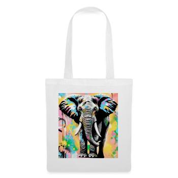 Elefant - Stoffbeutel - Weiß - Vorne