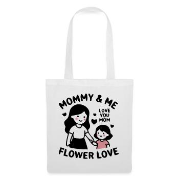 Maman et moi Partenaire Regarde Maman Fille - Sac en tissu - blanc - Devant