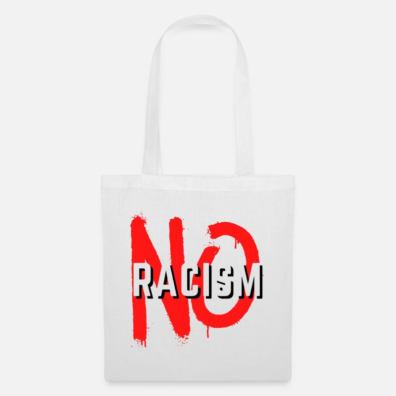 No Racism Statement - Stoffbeutel - Weiß