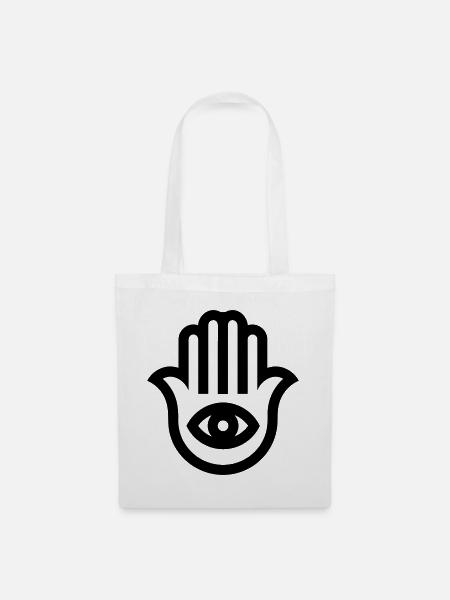 Hand von Fatima - Stoffbeutel - Weiß