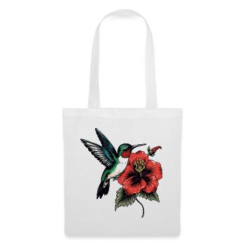 Battement d’ailes dans l’encre - Sac en tissu - blanc - Devant