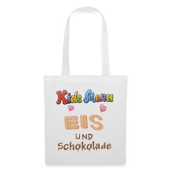 Kids Menu Eis und Schokolade - Stoffbeutel - Weiß - Vorne