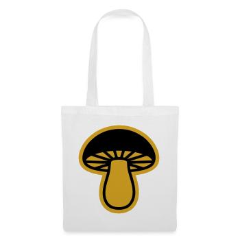 Gelber Pilz Silhouette - Stoffbeutel - Weiß - Vorne
