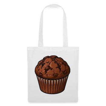 Schoko Muffin Illustration - Stoffbeutel - Weiß - Vorne