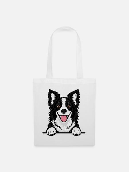 Border Collie - Stoffbeutel - Weiß