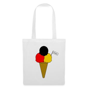 Deutschland Germany Flag Eiscreme - Stoffbeutel - Weiß - Vorne