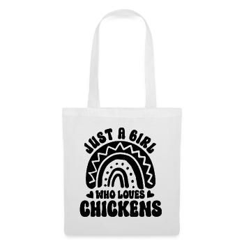 Huhn Spruch Boho Style - Stoffbeutel - Weiß - Vorne