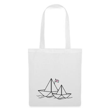 Paper Boats Paper Ship Ships Boats Love Couples - Tote Bag - white - Front