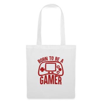 Gamer - Born to be a Gamer - Stoffbeutel - Weiß - Vorne
