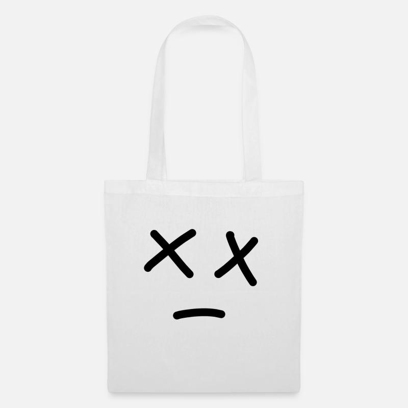 Smiley traurig X( - Stoffbeutel - Weiß