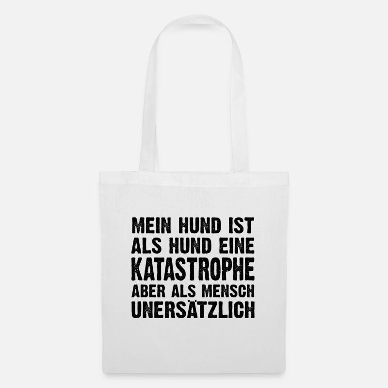 Hunde Sprüche, Geschenk zB Geburtstag, Nerd, Hund - Stoffbeutel - Weiß