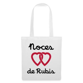 Noces de Rubis - Sac en tissu - blanc - Devant