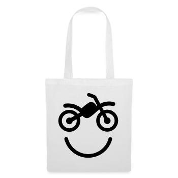 Happy off the road motocross smiley - motorcycle - Tote Bag - white - Front