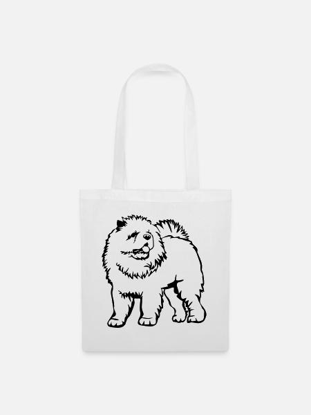 Chow Chow - Stoffbeutel - Weiß
