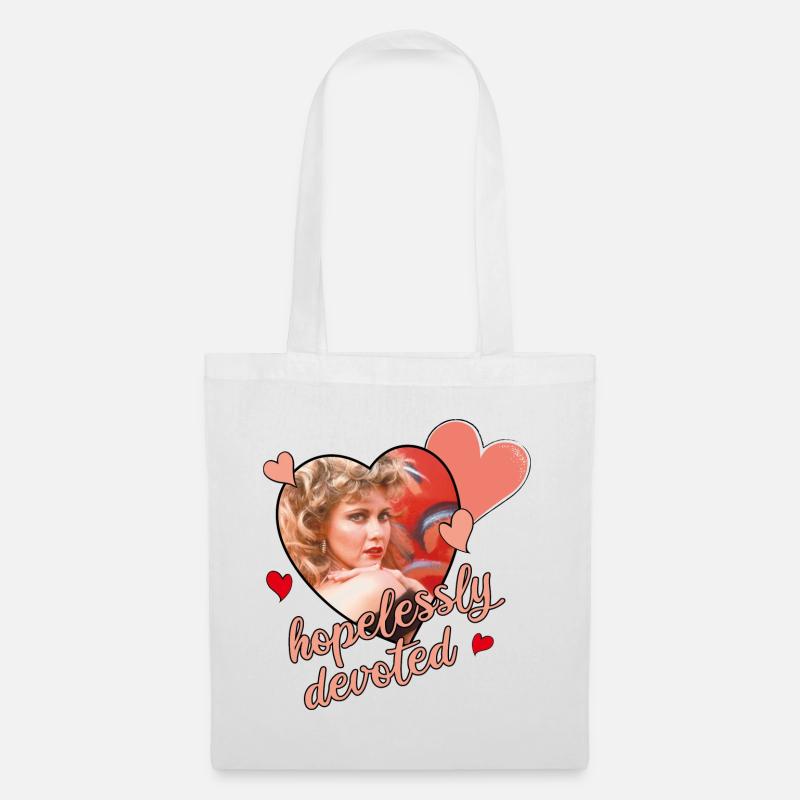 Grease Sandy Olsson Hopelessly Devoted Spruch - Stoffbeutel - Weiß