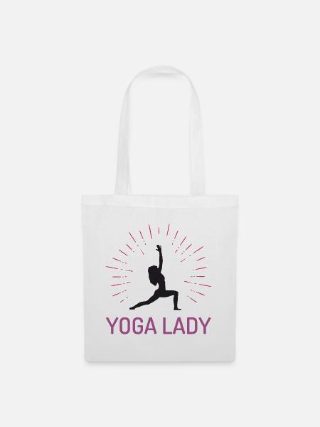 Yoga-Mädchen - Stoffbeutel - Weiß