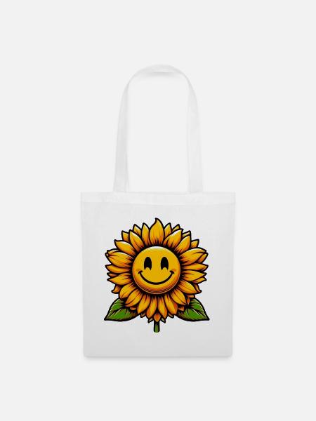 Sonnenblume - Stoffbeutel - Weiß