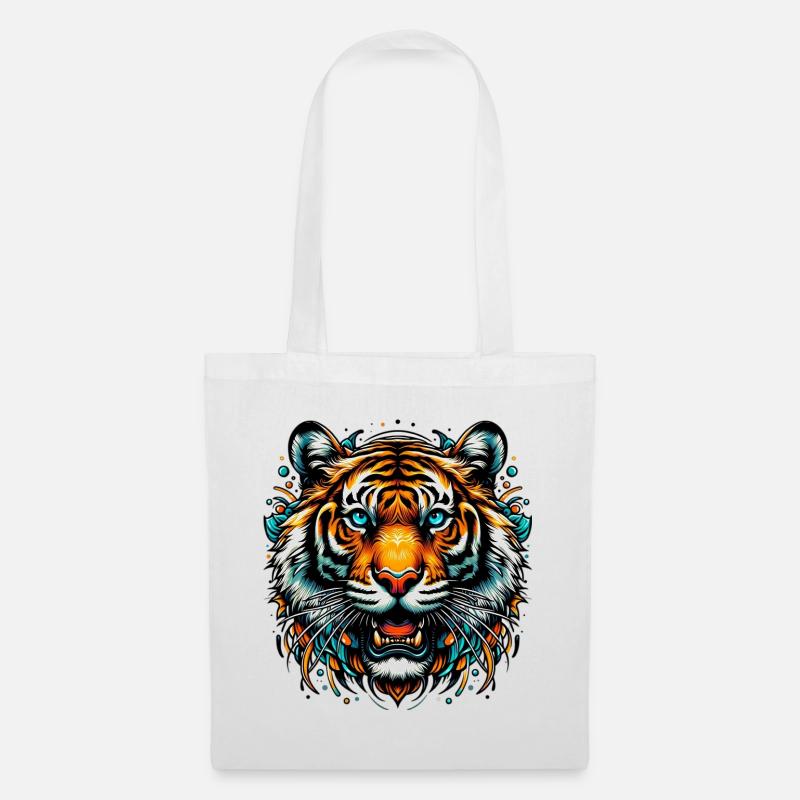 Tiger - Stoffbeutel - Weiß