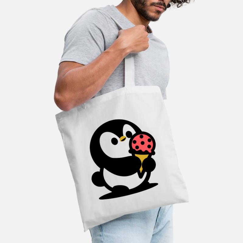Kleiner Pinguin mit Eis Tote Bag