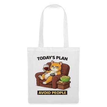 Today's Plan Avoid People Cat - Tote Bag - white - Front