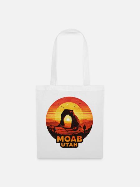 Moab Utah Wüsten Sunset Motiv - Stoffbeutel - Weiß