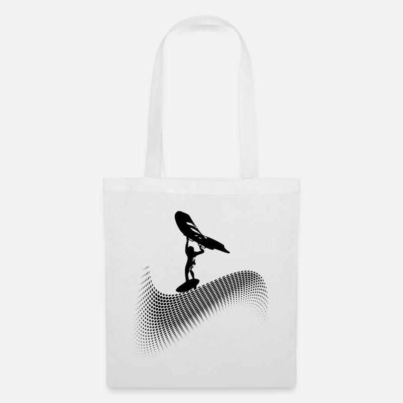 Wingfoiler on wave - Tote Bag - white