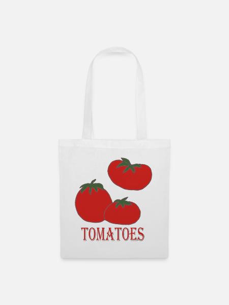 Tomaten-Trio Retro Logo - Stoffbeutel - Weiß