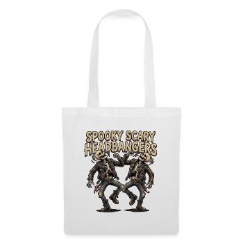 Squelette Heavy Metal Headbanger - Sac en tissu - blanc - Devant