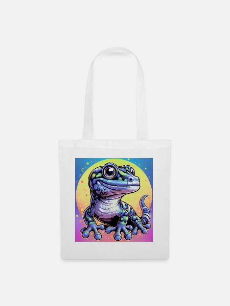 Gecko - Stoffbeutel - Weiß