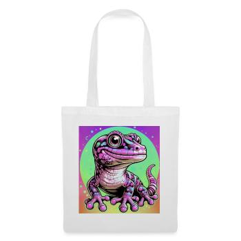Gecko - Stoffbeutel - Weiß - Vorne