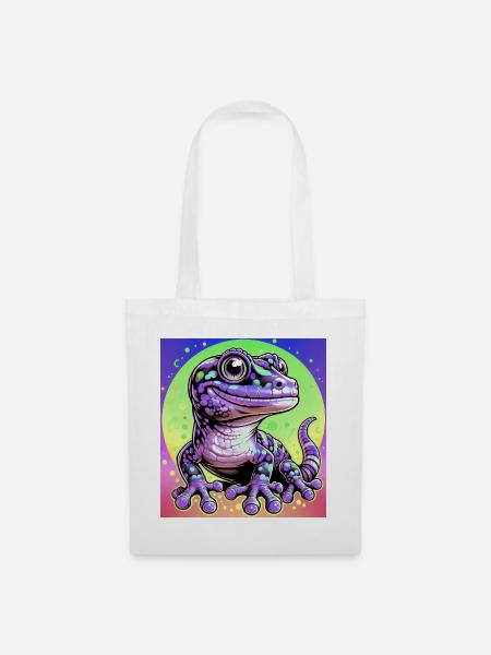 Gecko - Stoffbeutel - Weiß